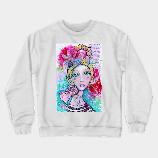 Flower Girl Crewneck Sweatshirt by gaea